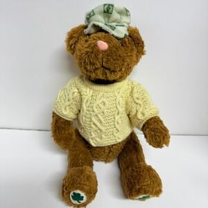WMG Tender Hearted Collectibles Irish Bear Plush Sweater Shamrock 14 Inch